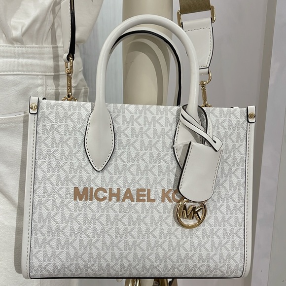 Michael Kors Mirella Small Signature Logo Shopper Top Zip Crossbody XBODY Bag MK - Picture 16 of 16